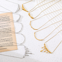 Nouveauté : Colliers pendentifs irréguliers en acier inoxydable plaqué or 18 carats, motif goutte de lave, avec chaîne à maillons, pour cadeau unisexe