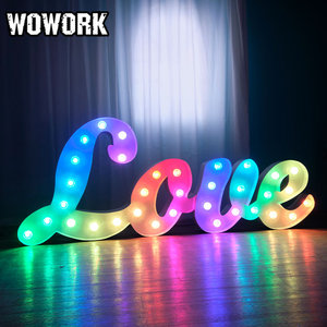 ไฟตกแต่งงานแต่งงาน2026 wowork โคมไฟ LED ตัวอักษรรัก <span class=keywords><strong>MR</strong></span> and MRS Marquee นำแสงสำหรับฉากหลังงานเลี้ยง - Product Image 3