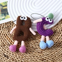 Emotionele gehaakte sleutelhangers handgemaakt mini grappige komkommer cadeau onder de 1 dollar gehaakte cadeaus emotionele fruitjes
