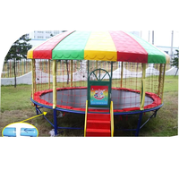 Nanan precio barato al aire libre Mini niños Fitness salto trampolín para la venta niño trampolín redondo personalizado con tienda/techo en el suelo