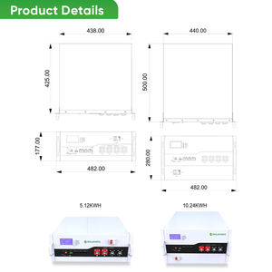 แบตเตอรี่ลิเธียมอัจฉริยะ25.6V 51.2V 150ah 100AH 200ah สำหรับพลังงานแสงอาทิตย์ - Product Image 3