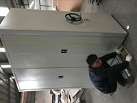 Armoire mobile compacte électrique à haute densité pour archives, système de rangement mobile, étagères à dossiers en acier à haute densité