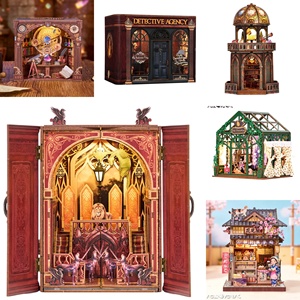 Casa en Miniatura Estilo Japonés, Kit de Madera 3D <span class=keywords><strong>para</strong></span> Armar un Rincón de Lectura, con Luz LED, Sin Baterías/Sin Pegamento, Modelo de Construcción <span class=keywords><strong>para</strong></span> <span class=keywords><strong>Principiantes</strong></span> - Product Image 2