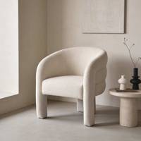 CARLFORD Personnalisable Mid-Century Modern Fabric Accent Chair Home Furniture Fauteuil pour les loisirs pour le salon et la chambre à coucher Outdoor