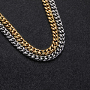 Cadena de Acero Inoxidable de 6-8-10 - 12-14-18 mm, Collar Hip Hop para Hombre, Cadena Cubana Brillante, Cadena Redonda Pulida, Moda Tanjing - Product Image 2