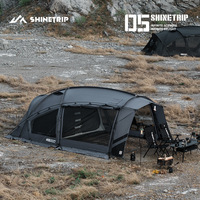 Tente tunnel camouflage imperméable quatre saisons Conqueror, grande tente familiale portable pour le camping en extérieur et les séjours de nuit