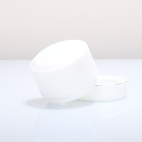 Pot de crème en PP givré avec couvercle blanc 15g 20g 30g 50g Pot en plastique d'emballage cosmétique rechargeable