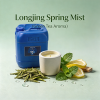Huile parfumée au thé vert Longjing pour bougies, diffuseurs et fabrication de savons, parfum brume fraîche, certifiée IFRA MSDS, échantillon gratuit, MOQ 1 kg