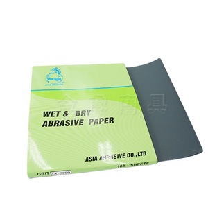 Papel de Lija Abrasivo Húmedo y Seco Asia, Grano 3000, Base de Carburo de Silicio, 100 Hojas, para Pulido - Product Image 1