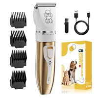 USB-Aufladbarer Kabelloser Verstellbarer Haarschneider für Haustiere Professionelles Hundehaarschneide-Set