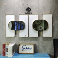 Décoration murale en métal miroir de 60 cm, design d'usine, vente en gros, pour la maison, le bureau, le salon, cadeau d'hôtel, livraison directe DDP