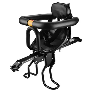 Safety Child Bicycle Seat Bike Front Baby Seat Carrier Kids Saddle with Foot Pedals Support MTB Road Bike Back Rest Pew