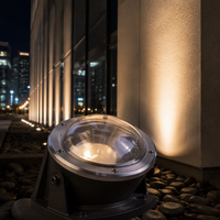 Vente en gros de lentilles en verre LED de 100 mm avec anneau métallique et joint d'étanchéité en silicone, directement de l'usine pour les spots LED / éclairages encastrés