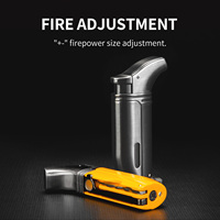 Briquets torche tout-en-un portables de voyage jet flamme rechargeable cigare butane briquet torche personnalisé cigare