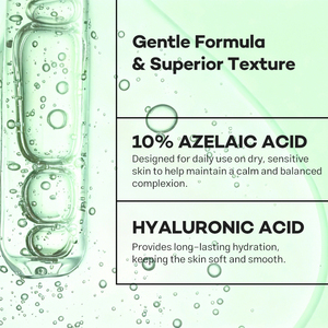 Siero all'Acido Azelaico OEM 10% con Acido Ialuronico, Lenisce il Rossore, Calma la Pelle Sensibile, Uso Quotidiano per Bilanciare il Tono, Etichetta Privata - Product Image 4