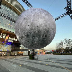 Personalizzato 6.5m esterno gigante ermetico modello di luna pubblicità gonfiabile appeso mongolfiera per eventi per il centro commerciale del pianeta - Product Image 1