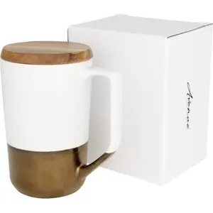 Elegante Tazza in Legno e Ceramica Personalizzabile per Merchandising - Product Image 1