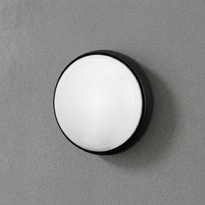 Lampada da Parete Rotonda Nera Impermeabile Fenoplastica E27 260x105mm IP44 100W (7100N Fenolico) Modello 097100NG - Product Image 2