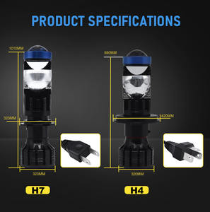 Lente de proyector Led P5, Mini lente de faro LED H4 H7, bombillas de faro láser H4 150W 16000LM Bi LED - Product Image 6