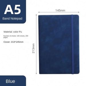 Minimalist A5 Hardcover <b>Diary</b> 100 Sheet Student Business Notebook Durable Elastic Band Made PU Leather Various Including A6 <b>A4</b> - Product Image 6