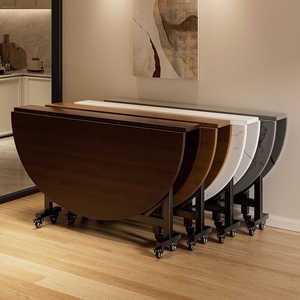 Mesa de Comedor Plegable Moderna de Lujo Ligero, Tablero de Roca Ultrafino, Mueble Móvil para Apartamentos Pequeños, <span class=keywords><strong>Muebles</strong></span> de Comedor <span class=keywords><strong>Gratis</strong></span> - Product Image 2