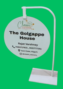 Expositor de pie desmontable para exteriores con letrero colgante y logotipo personalizado de doble cara para tiendas minoristas y eventos - Product Image 2