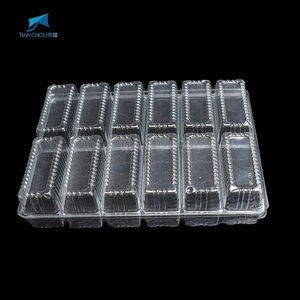 Factory Customized Disposable Food Grade PET <strong>Plastic</strong> Rectangle <strong>Dessert</strong> Slice Pastry For Sushi Cake Dumpling Packaging <strong>Trays</strong> - Product Image 5