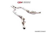 Tuyau de descente à son fort, avec bouclier thermique et raccord parfait pour mercedes Benz W222 S320 S400 S450 3.0T 2014 — 2018