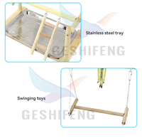 Perroquet aire de jeux oiseau Playstand bois exercice jouer perche exercice Gym avec mangeoire tasses animal de compagnie oiseau centre d'activité support d'entraînement