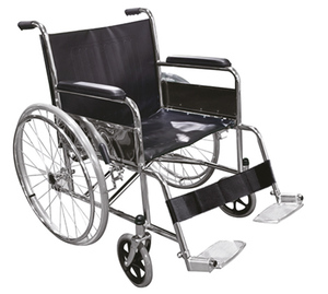 รถเข็นคนพิการด้วยมือพับได้แบบธรรมดาสำหรับผู้พิการรถเข็นคู่มือทางการแพทย์ - Product Image 1