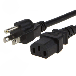Câble d'alimentation CA standard américain à 3 broches avec âme en cuivre, longueur pour ordinateurs et appareils électroménagers, fabriqué en Chine, échantillon gratuit - Product Image 5
