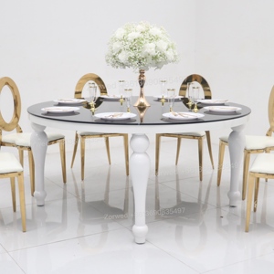 <span class=keywords><strong>2025</strong></span> Nhà Máy Tùy Chỉnh Sang Trọng Màu Đen Thông Tư Thủy Tinh Thép Không Gỉ Wedding Party Tổ Chức Sự Kiện Vòng Bàn Ăn - Product Image 3