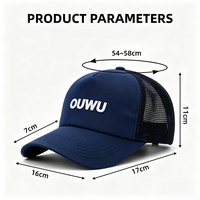 Casquette Trucker 5 Panneaux en Mousse avec Dos en Maille, Couronne Structurée, Respirante, Logo Brodé Personnalisé, OEM, Vente en Gros, Petites Séries 25 Pièces