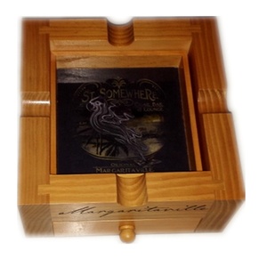 ที่เขี่ยบุหรี่ไม้พร้อมกล่องใส่ของทนทานต่อการเผาไหม้สำหรับบ้านสำนักงานโรงแรมร้านอาหาร - Product Image 2