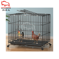 Poulailler Ménager Pondoir à Nettoyage Automatique et Ramassage d'Œufs, Cage d'Élevage Pliante pour Poules