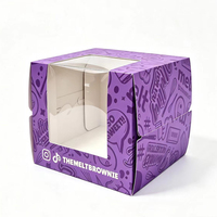Boîtes à gâteaux de sushi haut de gamme en papier alimentaire avec fenêtre de visualisation, pelliculage mat, gaufrage, recyclables, OEM ODM pour la restauration de sushis
