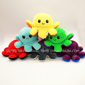 Peluche Polpo Reversibile da 20cm, Giocattolo Economico all'Ingrosso, Animale di Peluche con Espressioni Reversibili - Product Image 2