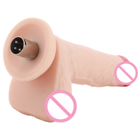 Auxfun Dildo flexible de 8,4 pouces, insertable de 6,3 pouces, attache 3XLR à 3 broches pour machine à pénétration, jouets sexuels, produits intimes en gros