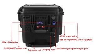 Generador Solar de Alta Calidad de 220v 5000w 9380wh, Estación de Energía Portátil Industrial - Product Image 1