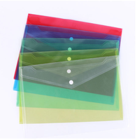 Porte-documents en plastique PP A4 coloré avec bouton-pression pour l'école et le bureau, idéal pour organiser les papiers d'imprimante et les documents