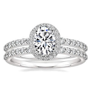 Anello di fidanzamento da donna T0600 in oro giallo con diamante taglio ovale, stile classico con diamanti naturali e pietre laterali - Product Image 6