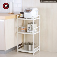 Étagère de rangement en métal à 3 niveaux, présentoir extensible et réglable pour la maison et la cuisine