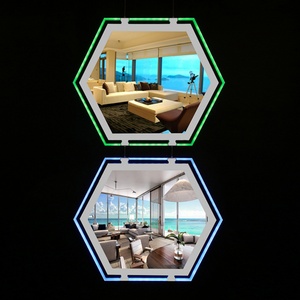 Custom Led Poster <b>Window</b> Display Hanging Led Acrylic Advertising <b>Light</b> Box for Real Estate Agent - Product Image 4