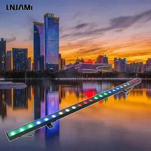 LNJAMI Wall Washer per esterni IP65 High Rise DMX RGB LED Linear Wall Washer Light per l'illuminazione di facciate di edifici architettonici