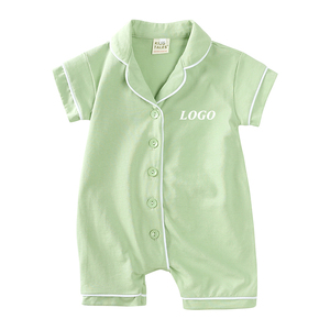Barboteuse tricotée en coton pour bébés, grenouillères d'été pour nouveaux-nés, garçons et filles, vente en gros de vêtements pour nouveaux-nés - Product Image 5