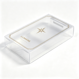 Boîte pliable personnalisée en PP transparent avec couvercle rabattable, logo personnalisé, en plastique, pour cosmétiques, bougies, artisanat, cadeaux, présentation, vente en gros, OEM, lot, Chine - Product Image 6