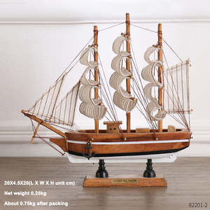 Venta caliente <span class=keywords><strong>estilo</strong></span> contemporáneo MODELO DE velero de madera decoración de escritorio creativa para el hogar para la decoración de la Mesa de cumpleaños - Product Image 5