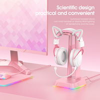 ONIKUMA Support de casque RGB ST-5 Ports Usb pour tous les casques de jeu Support d'accessoires pour écouteurs de bureau