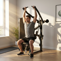 Máquina de Polea Comercial JW-NP309 para Gimnasio, con Manijas Convergentes para Ejercicios de Espalda y Brazos, Entrenamiento Muscular, Acero al Carbono, Fitness