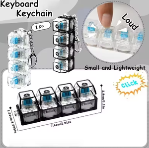 Wholesale 4‑Key Two‑shot Stainless Steel PVC Keycap <b>Keychain</b>,Lightweight Kids Backpack Hanging Ornament Pendant - Product Image 3